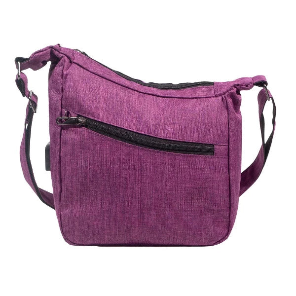 Anti Theft Crossbody Bag Plum