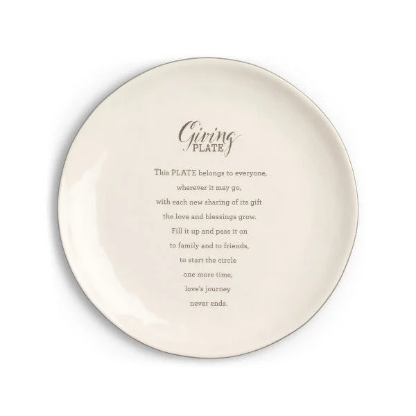 Demdaco Ceramic Giving Plate, 9.5"