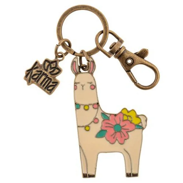 Enamel Key Chain Llama