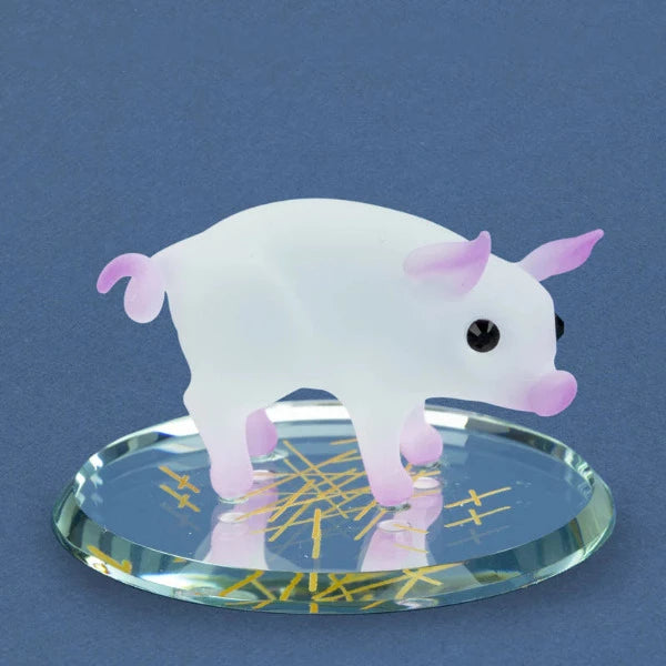 Glass Baron Barnyard Pig Figurine