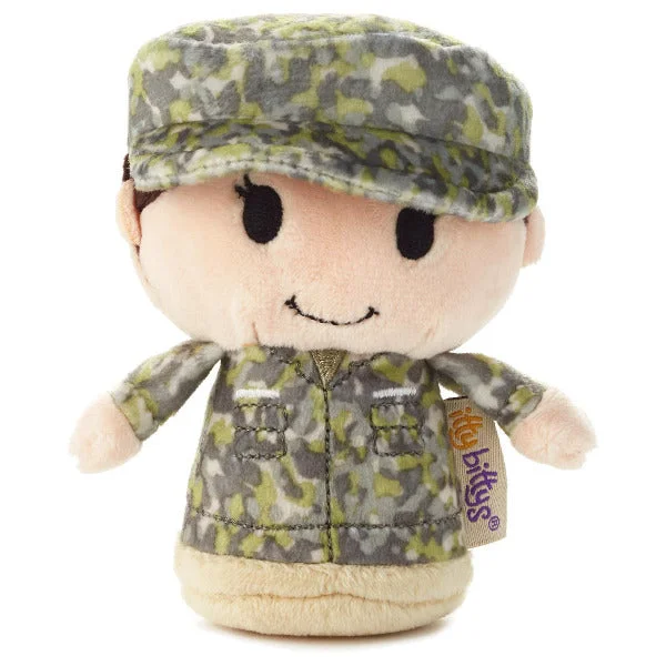 Hallmark itty bittys® Green Camo Military Girl Plush