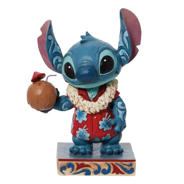 Jim Shore Disney Tropical Delight Stitch with Coconut Figurine