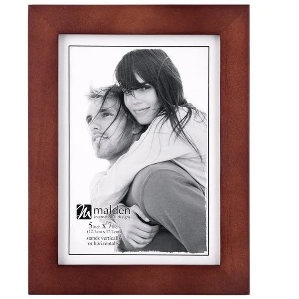 Malden Linear Classic Wood 5"x7" Photo Frame, Walnut