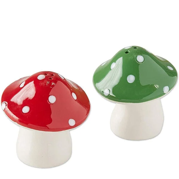 Mushrooms Ceramic Salt & Pepper Shakers