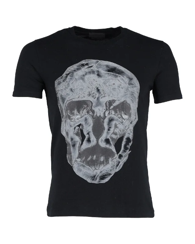 Vintage T-ShirtsAlexander McQueen Skull Print T-Shirt in Black Cotton