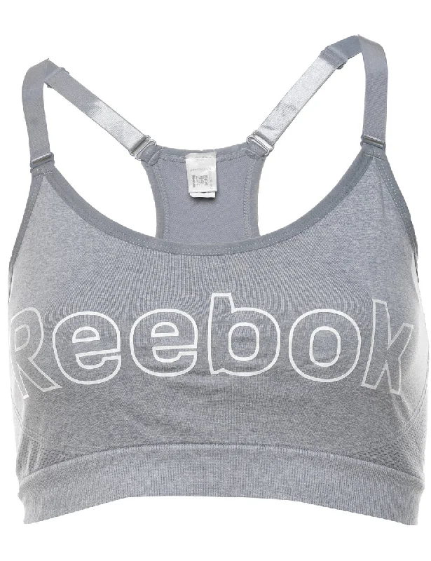 Printed T-ShirtsGrey Reebok Sports Bra - S