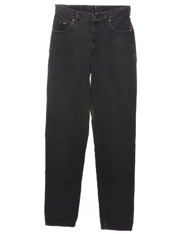 Blended Fabric T-ShirtsHigh Waist Black Lee Tapered Jeans - W28 L34