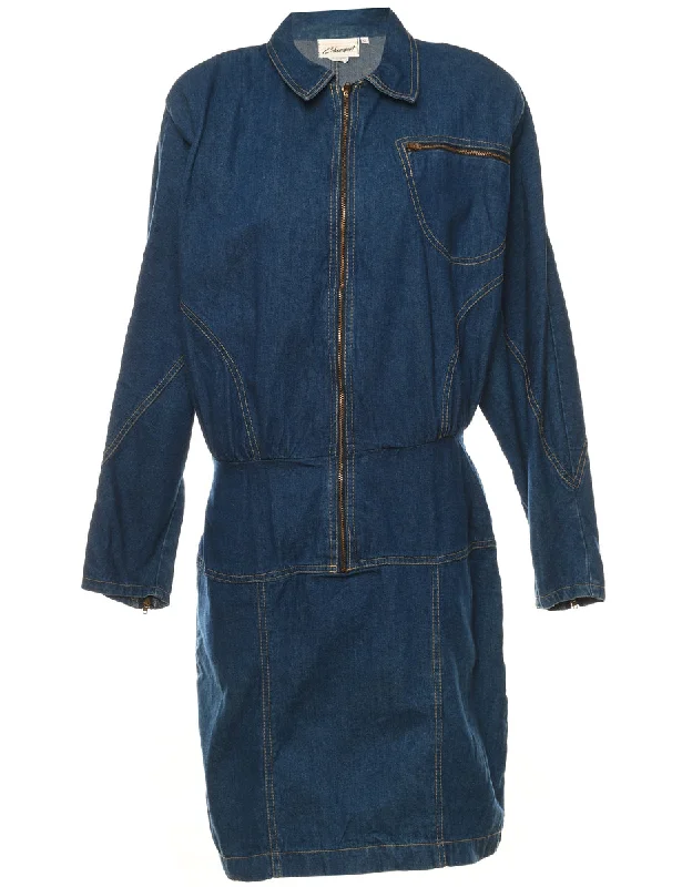 Silk T-ShirtsIndigo Denim Dress - L