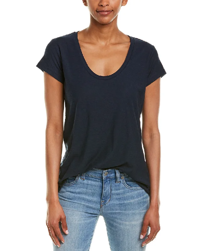 Fitted T-ShirtsJames Perse Deep V-Neck T-Shirt