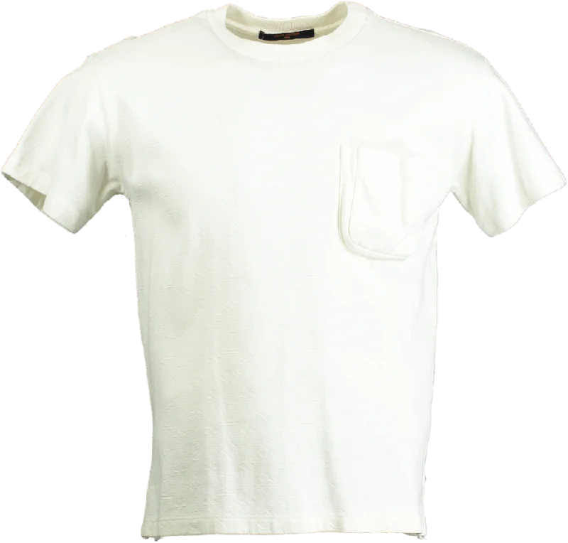 Branded T-ShirtsLouis Vuitton White Signature 3D Pocket Monogram T-Shirt UK XS