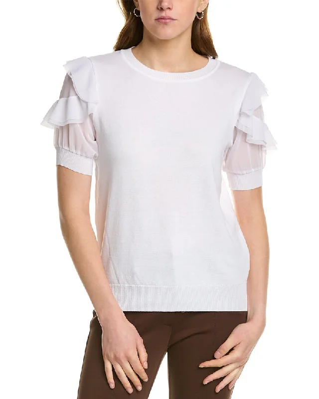 Fleece T-ShirtsNanette by Nanette Lepore Chiffon Sleeve T-Shirt