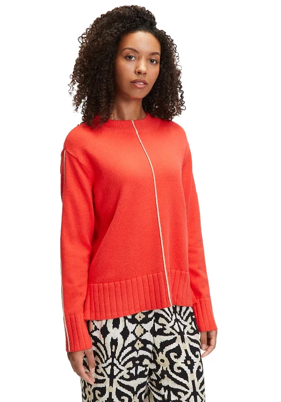 PullovertrendBetty Barclay Knitted Pullover Jumper, Patch Red