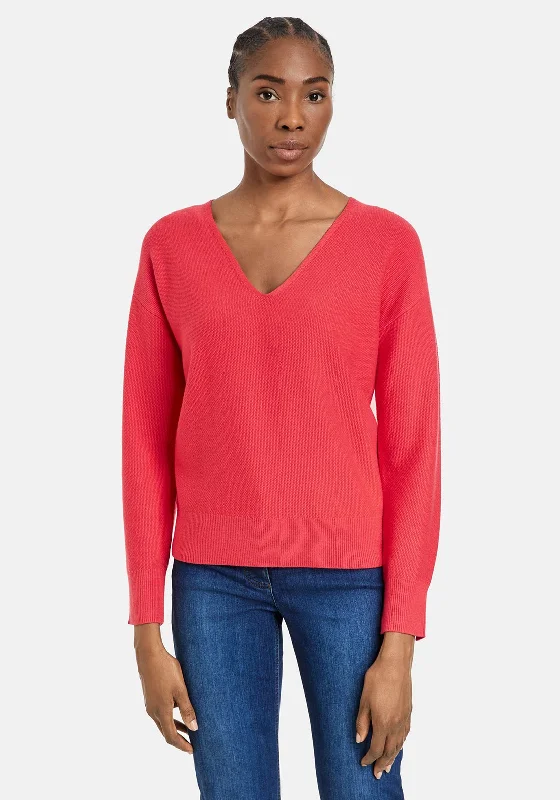 PullovervibeGerry Weber V-Neck Pullover Jumper, Red