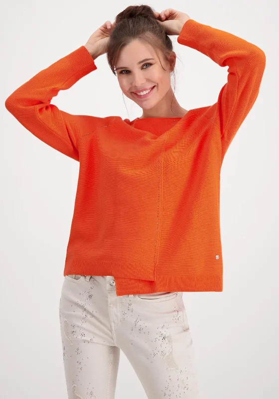 PulloverombreMonari Asymmetrical Knit Pullover, Orange