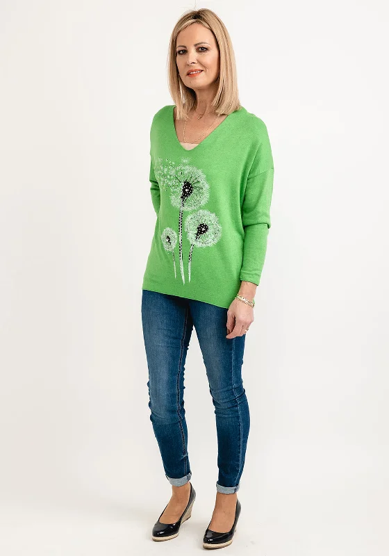 PulloveressentialSeventy1 One Size Dandelion Knit Pullover, Green