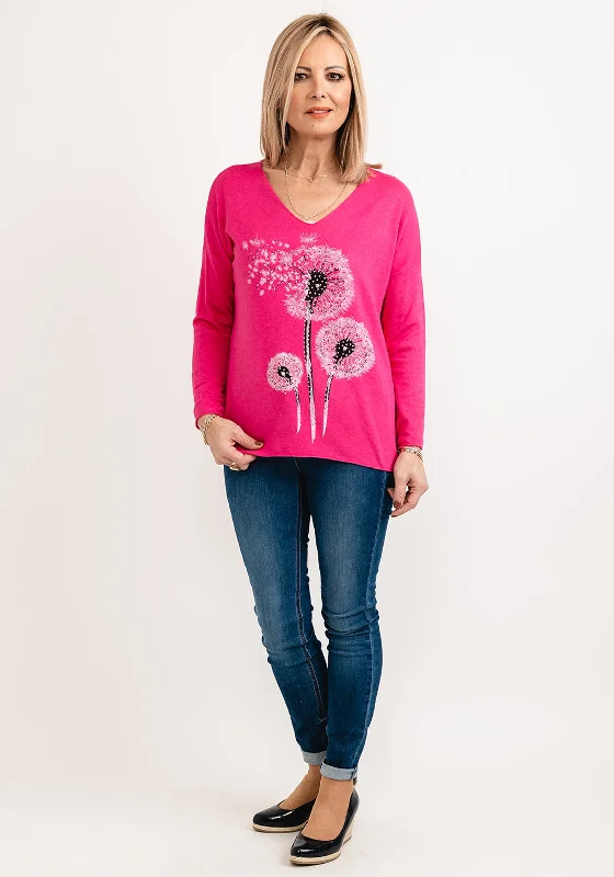 PulloverwideSeventy1 One Size Dandelion Knit Pullover, Pink