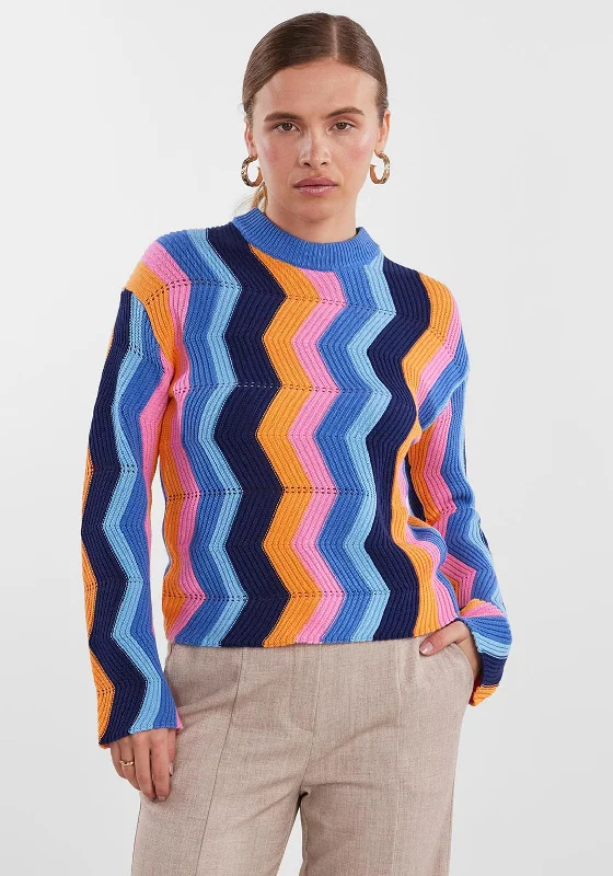 PulloverformY.A.S Zig Zag Knit Pullover Sweater, Amparo Blue.