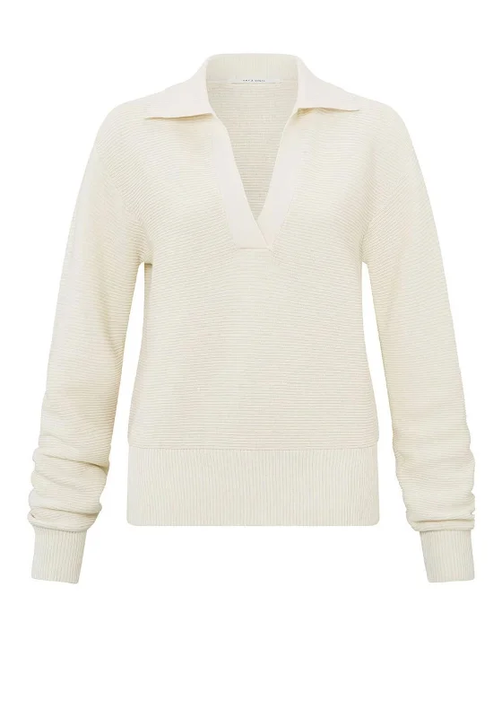 PulloverstretchYaya V Neck Pullover Sweater, Ivory