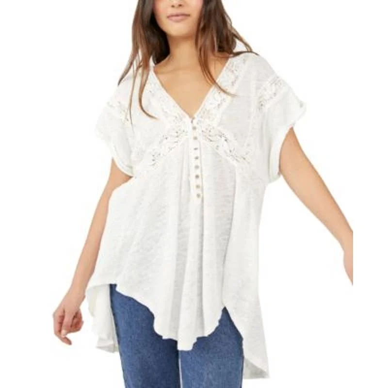 Free People Ladies White Asymmetrical "Way Out There" Tunic TopTunicTopCrystal