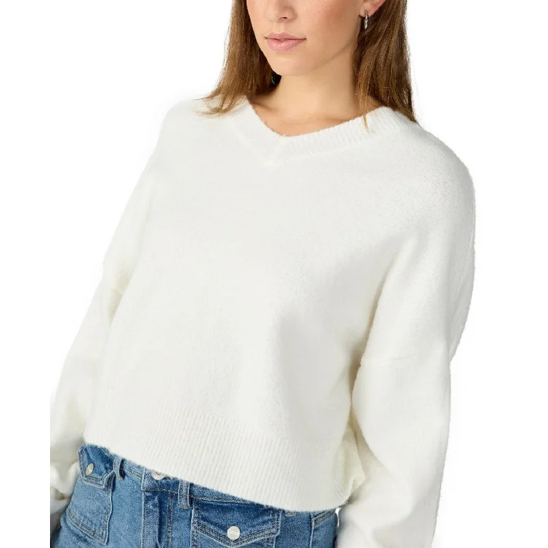 PullovercolorSanctuary Women's Easy Breezy V-Neck Pullover Sweater In Milk