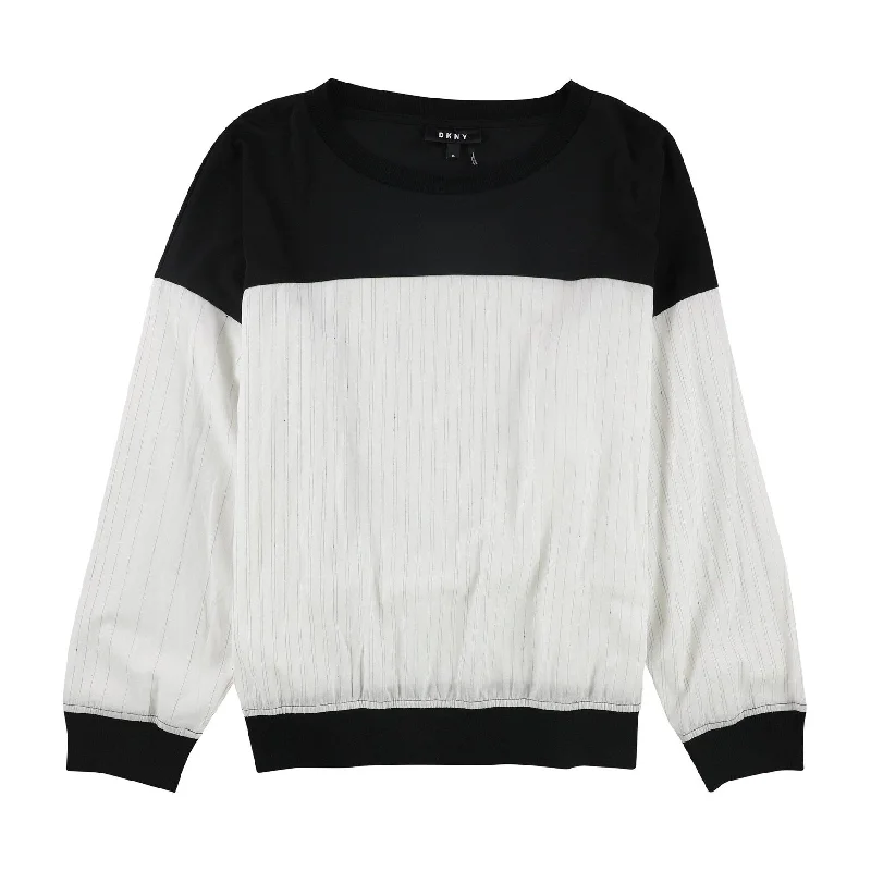 PullovernowDkny Womens Colorblocked Pullover Blouse