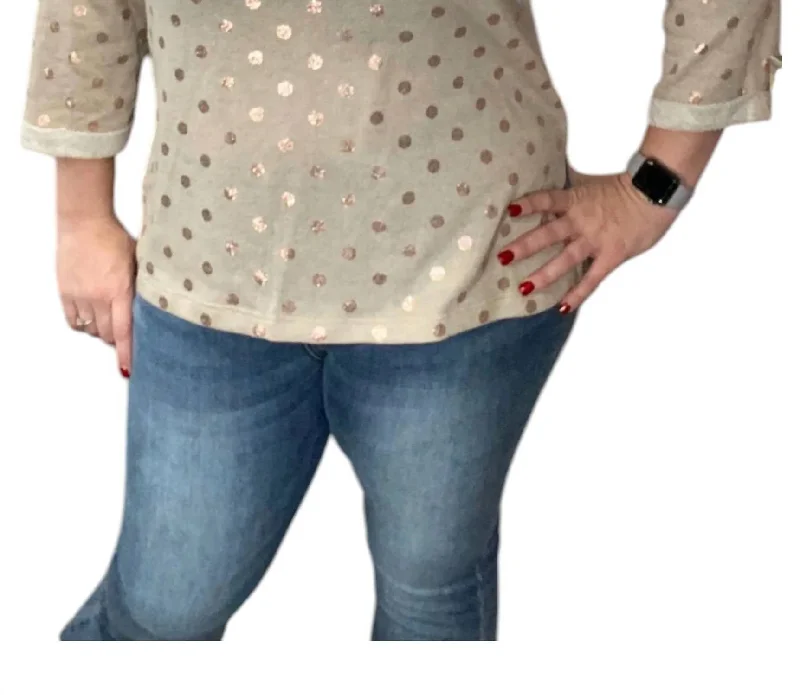 Dot Tunic Top In Rose GoldTunicTopGriffin