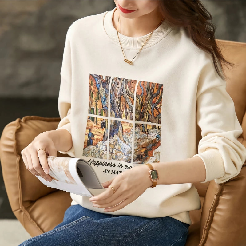 PulloverstyleGraphic Print Long Sleeve Casual Pullover