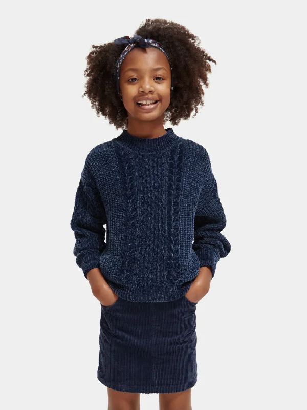 PullovernewKids - Chenille cable knit pullover