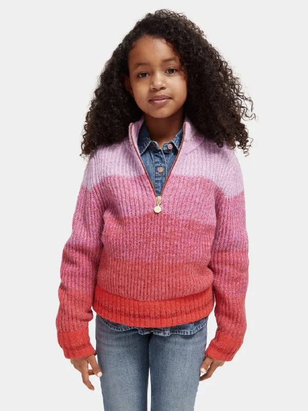 PulloveredgeKids - Half-zip gradient pullover