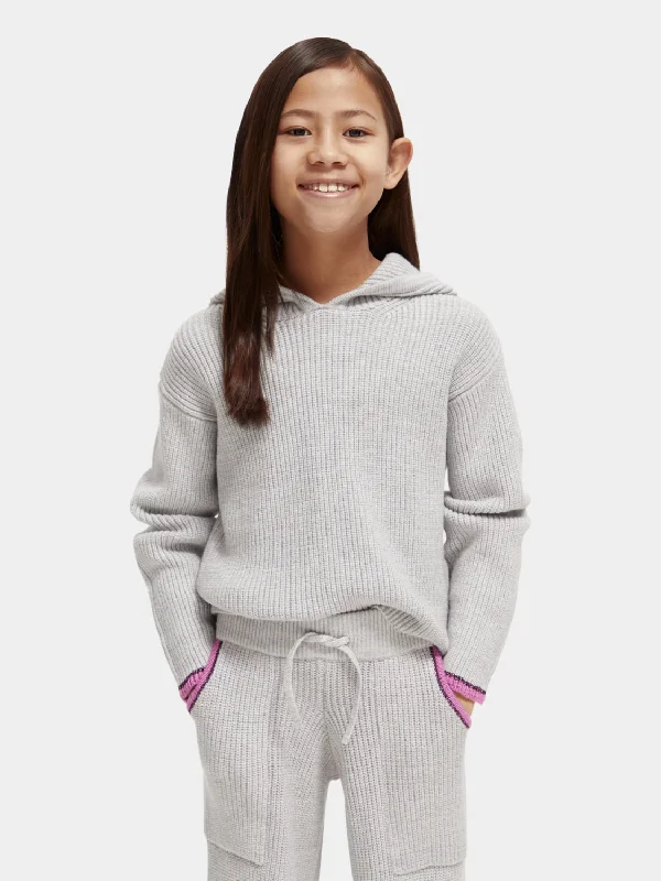 PulloverwideKids - Hooded tipping detail pullover