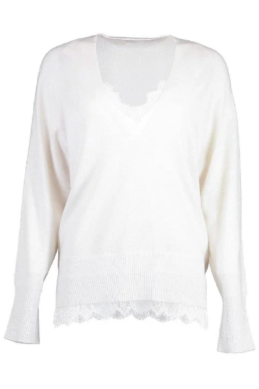 PulloverwaterproofLace Vee Layered Pullover Top