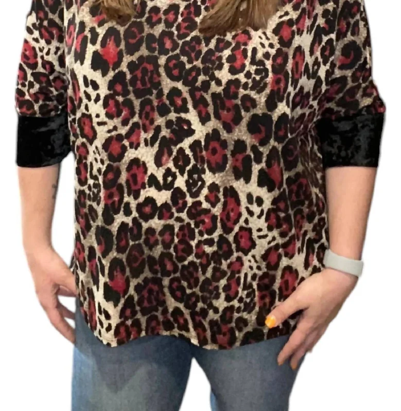 Leopard Sassy Tunic Top In RedTunicTopPirate