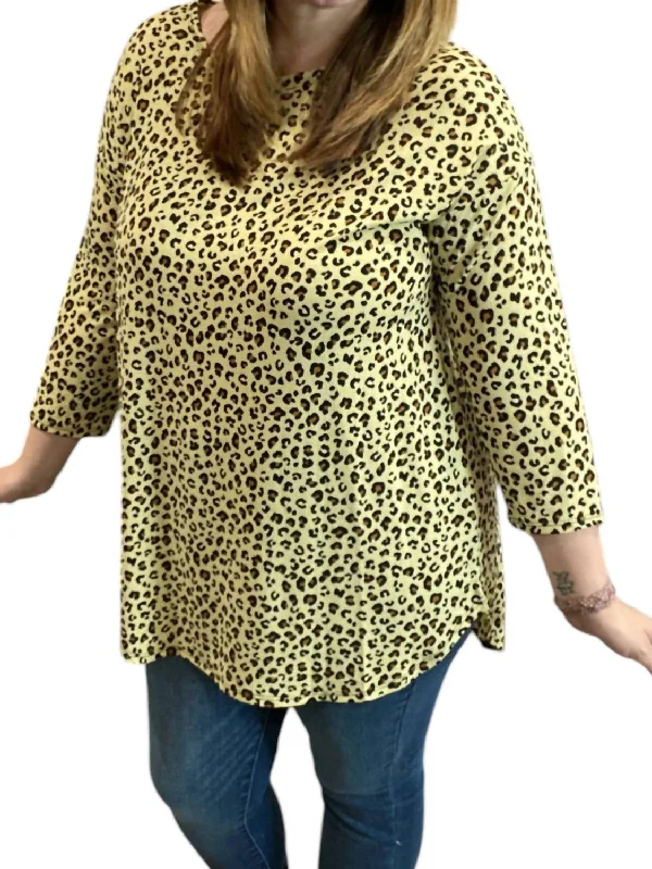 Leopard Tunic Top In MustardTunicTopTerra