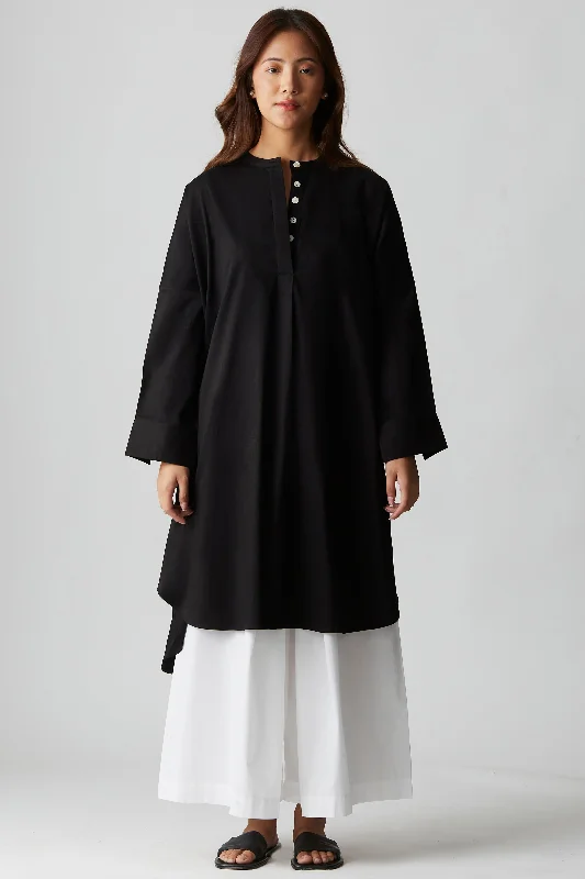 Relaxed Weekend Tunic : BlackTunicTopCrystal