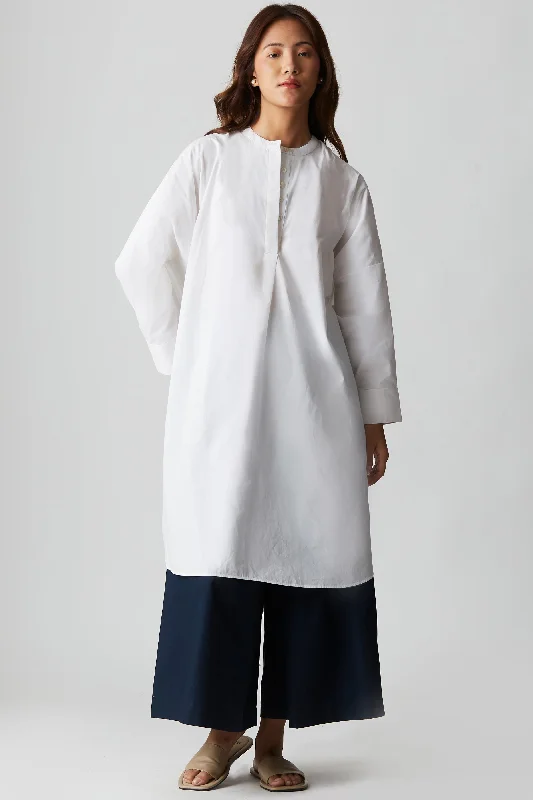 Relaxed Weekend Tunic : WhiteTunicTopDiamond