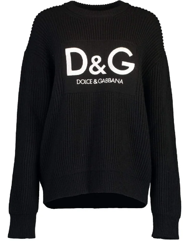 PulloverpremiumRibbed D&G Embroidered Pullover