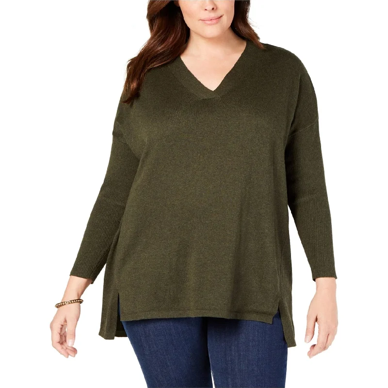 Style & Co. Womens High Low Tunic Blouse, Green, 2XTunicTopX