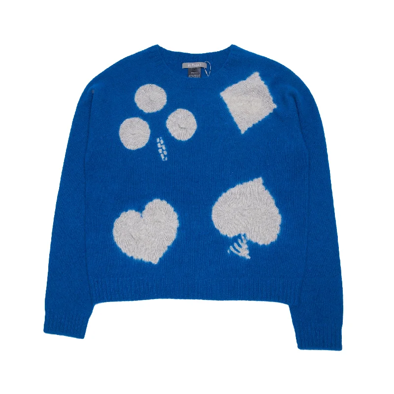 PullovermodernSuzusan Seamless Short Pullover in Shibori Dot Royal Blue / Sand