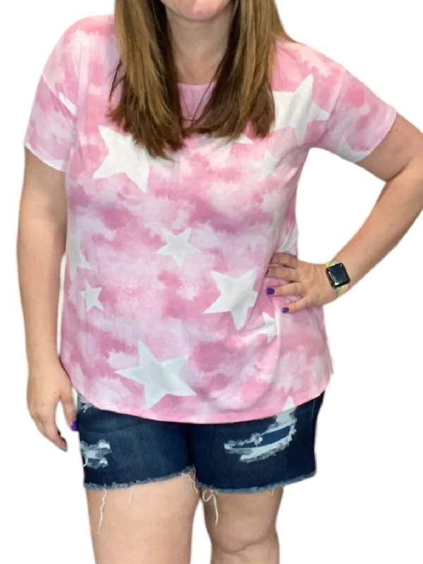 Tie Dye Star Tunic Top In PinkTunicTopSphinx