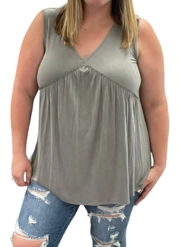 Tunic Tank Top In GreyTunicTopHydra