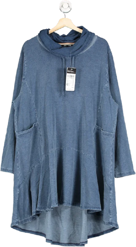 PulloversweaterUlla Popken Blue Vintage Look Long Pullover EU 50/52