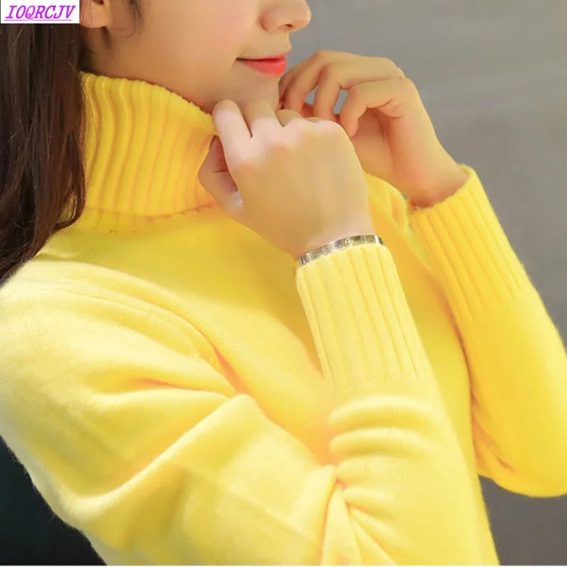 Pullovercutwinter Women Knitted Sweaters Pullovers Turtleneck