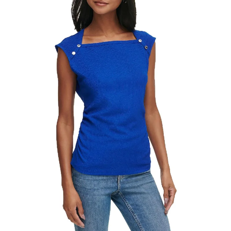 PulloverwindproofWomens Square Neckline Sleeveless Pullover Top