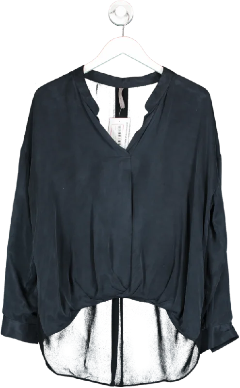 Yaya Women Blue Soft Tunic Blouse With Long Sleeves UK 12TunicTopLite