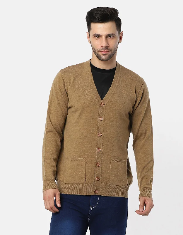 PullovermetallicKnitted V-Neck Gents Pullover With Front Buttons