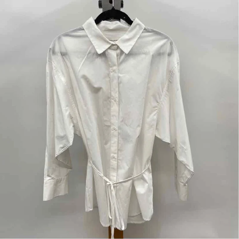 Banana Republic Women's Size L White Solid TunicTunicTopFusion