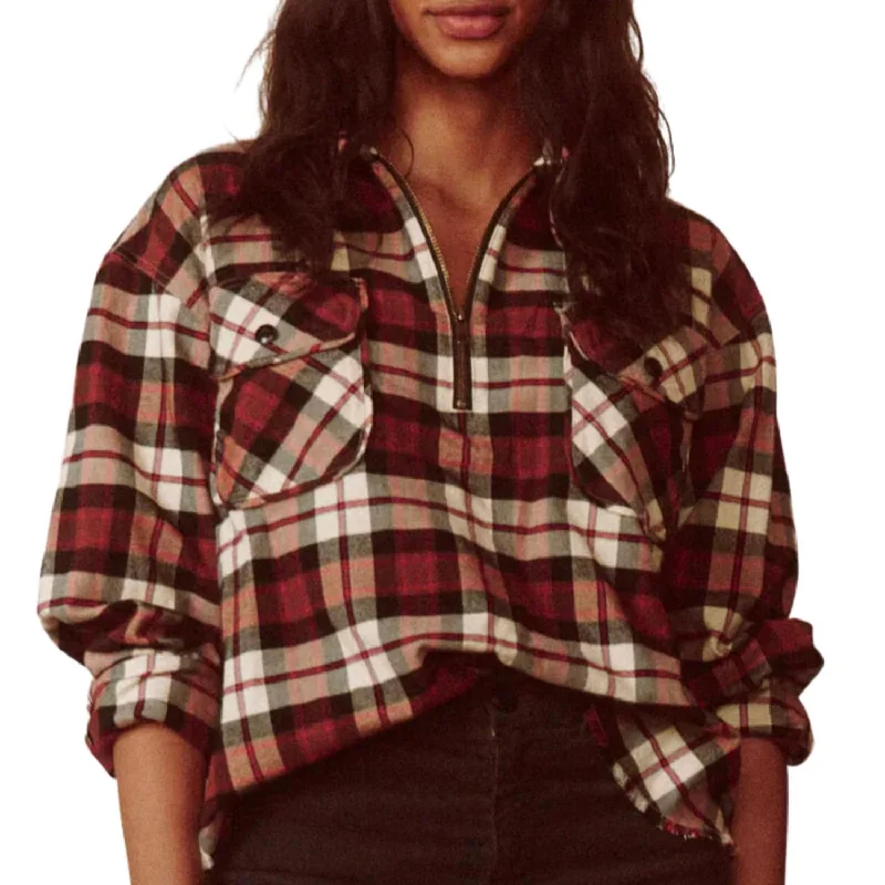 PulloverhighMountaineer Pullover Shirttail In Mill Plaid