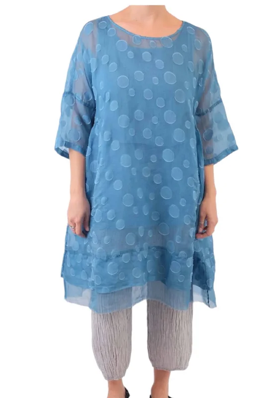 Polka Dot Tunic In BlueTunicTopEclipse