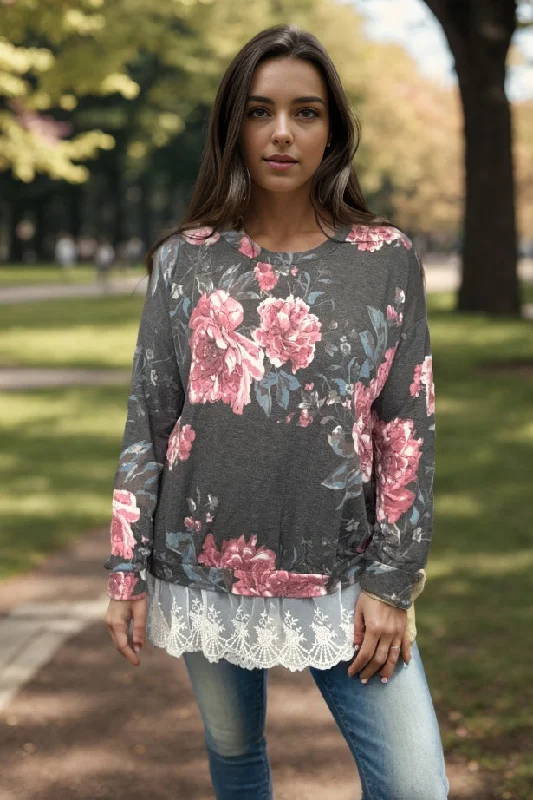 PulloverthermalTrimmed In Lace - Pullover