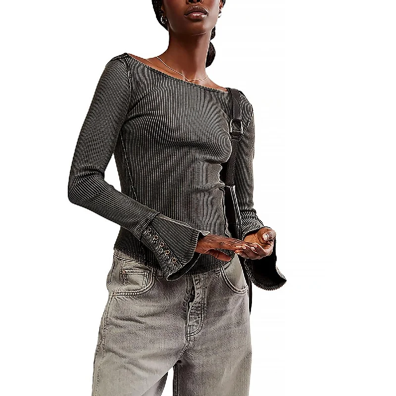 PulloverfairisleWomens Cotton Blend Ribbed Pullover Top